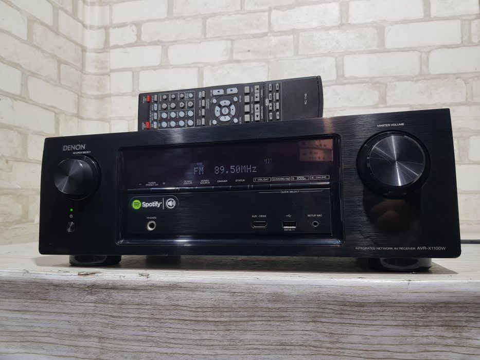 7.2 AV ресивер DENON AVR X1100, *7x120 Вт, Wi-Fi, HDMI, USB, Bluetooth