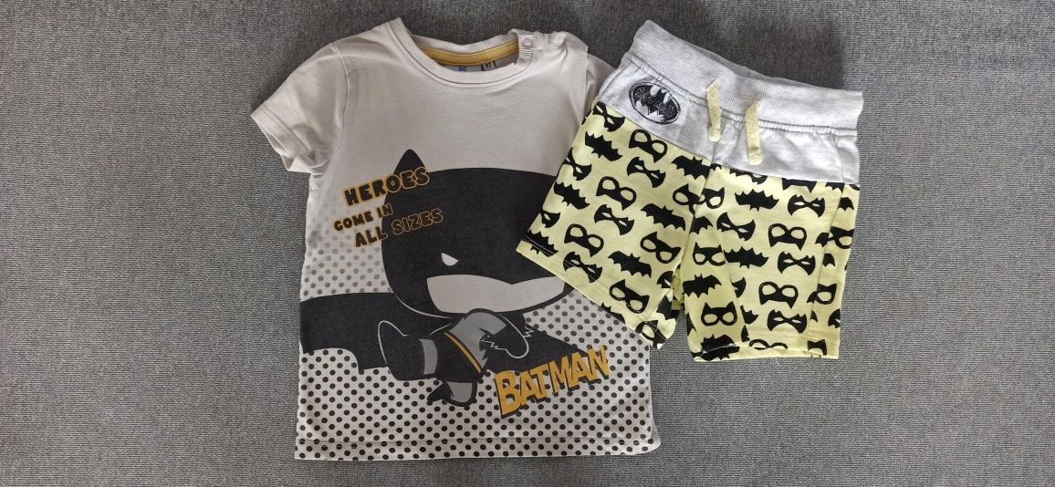 Zestaw Komplet Batman Koszulka + Spodenki Lato Dla Chłopca R. 92cm