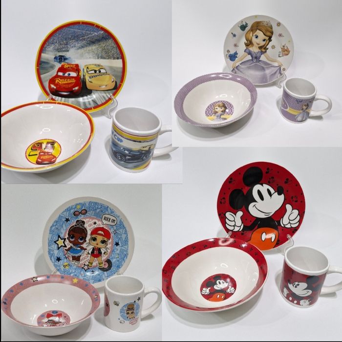 Дитячий набір посуду з кераміки