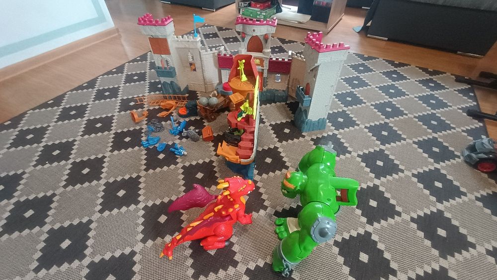 Fischer Price imaginext zamek smok rycerze ogr troll