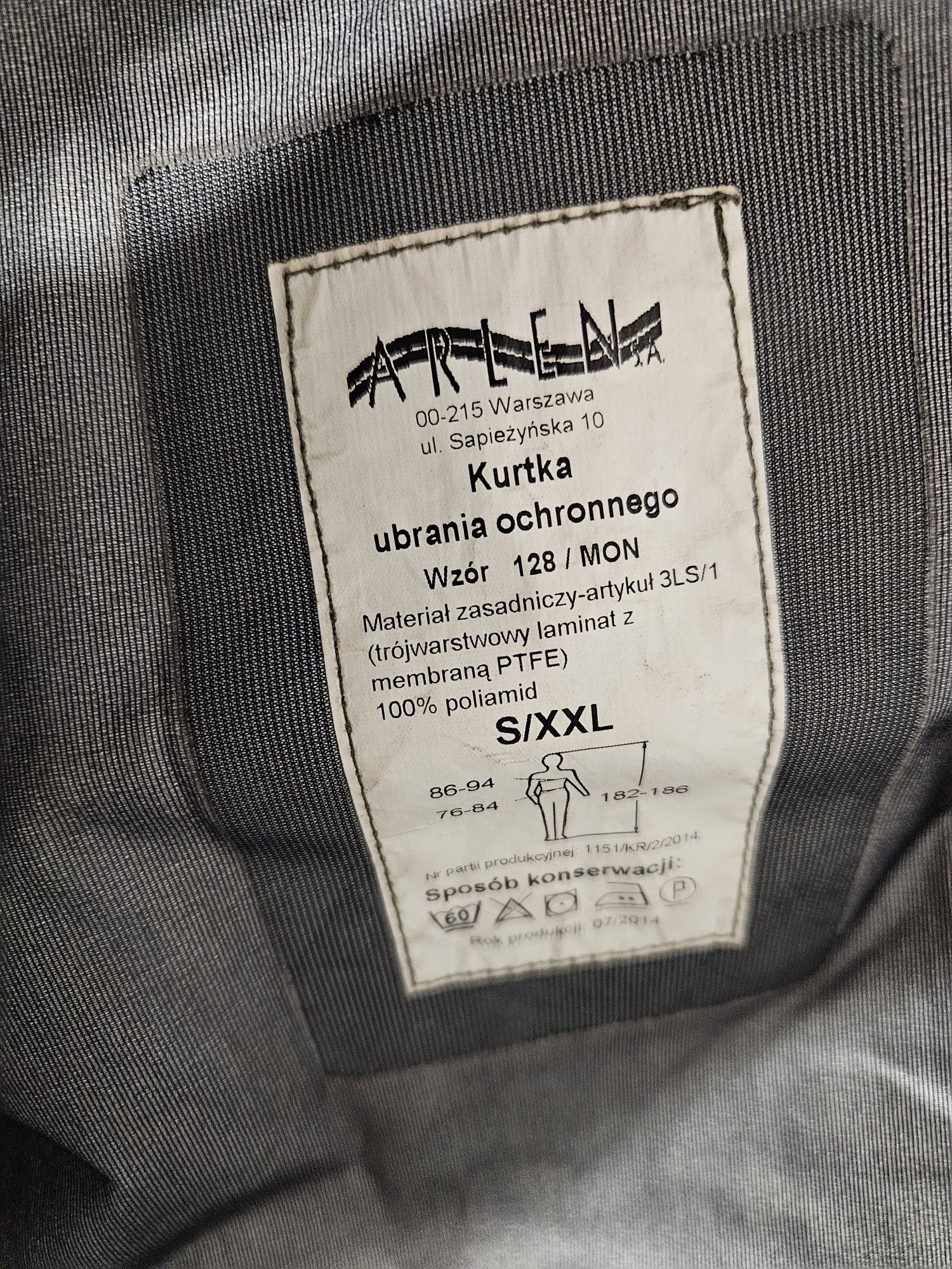 Ubranie ochronne kurtka spodnie goratex S/XXL