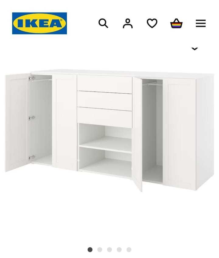 IKEA Sideboard Guardafatos com varoes e prateleiras