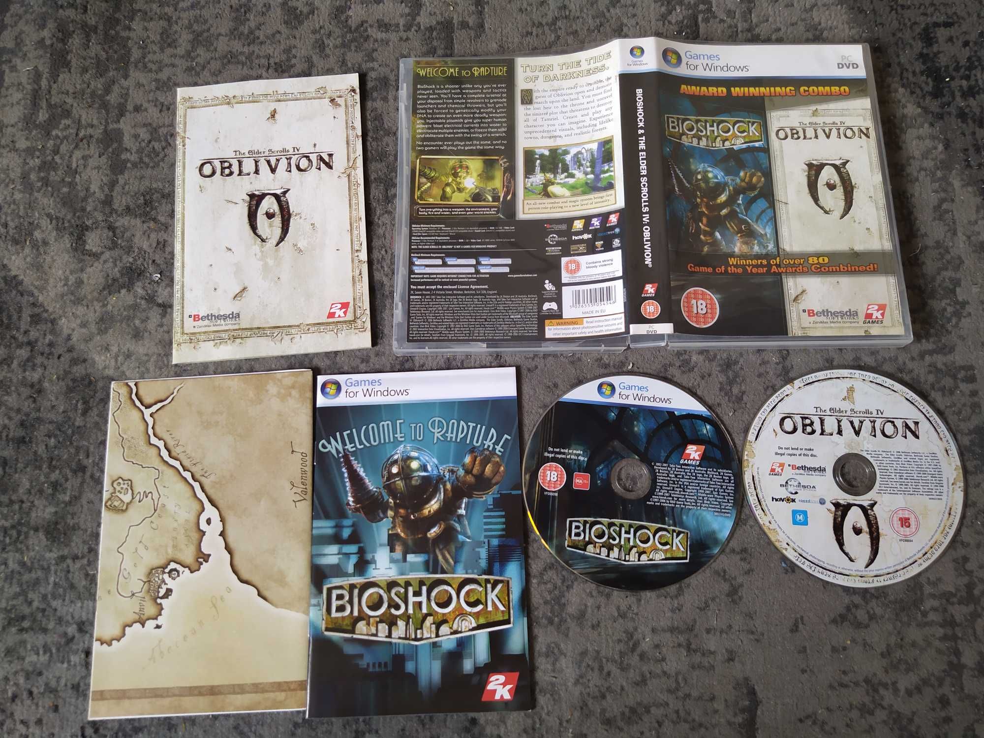 The Elder Scrolls IV Oblivion Bioshock PC DVD