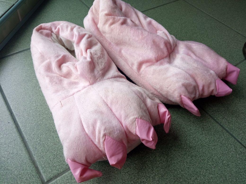 Тапки розовые лапы когти кингуруми