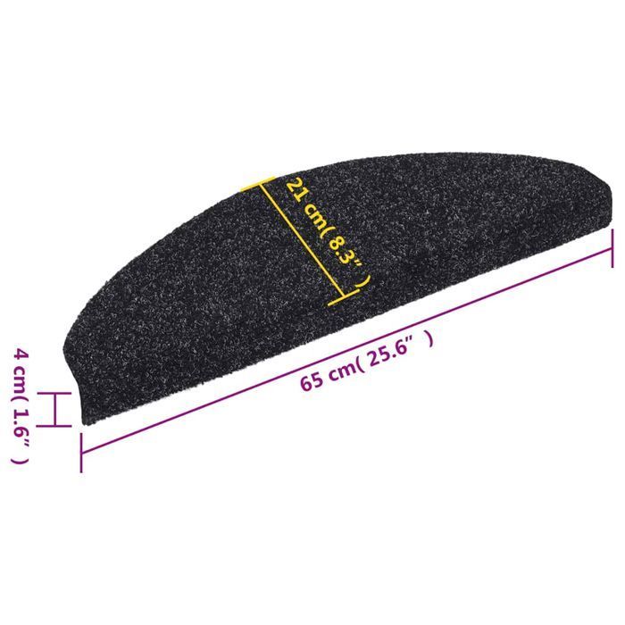Vidaxl Samoprzylepne Nakładki Na Schody, 5 Szt., Czarne, 65X21X4 Cm