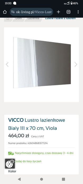 Lustro łazienkowe
