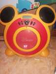 TV c DVD e comandos, leitor d CD c rádio e rádio despertador mickey