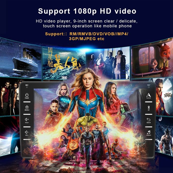 Rádio android 8 polegadas WiFi GPS Bluetooth FM MirrorLink Novo