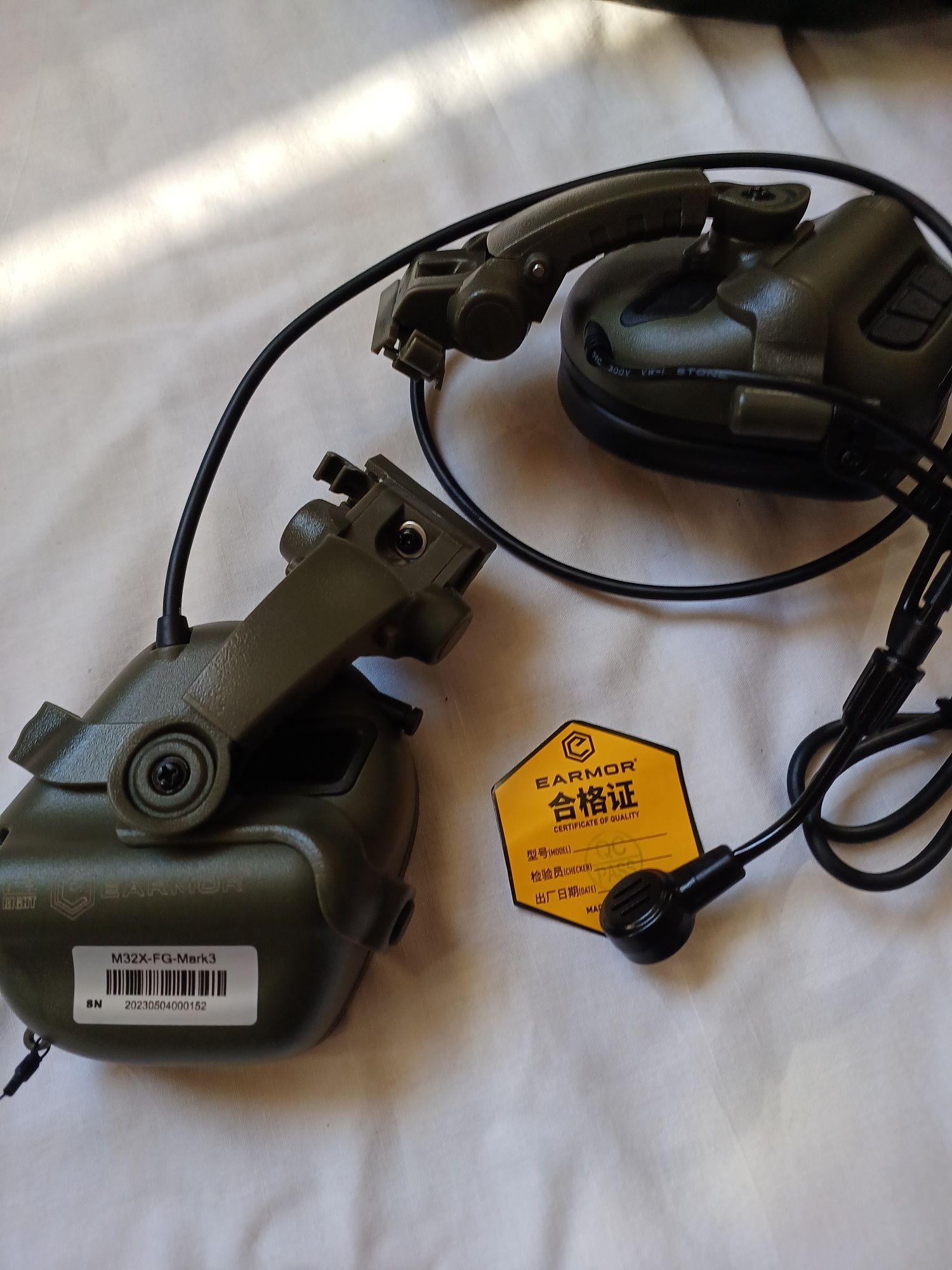 Наушники EARMOR M32X  MilPro Mark3 с "Чебурашками"