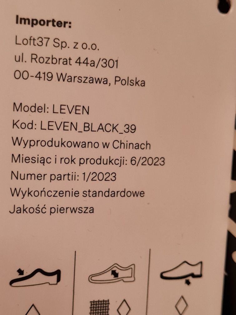 Botki damskie  r. 39 nowe czarne