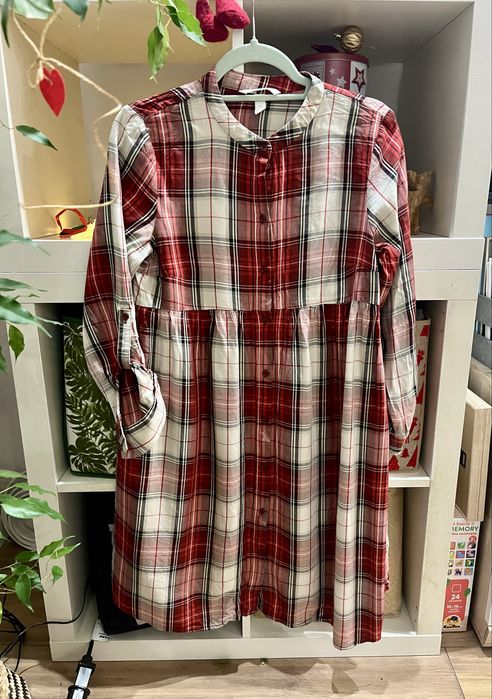 Sukienka szmizjerka h&m mama •L