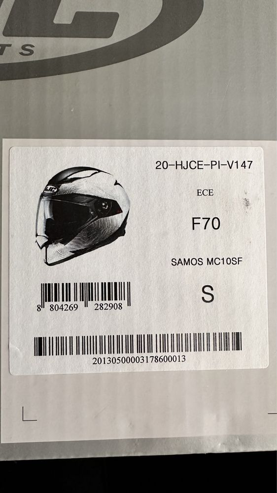 Kask motocyklowy HJC F70 r S