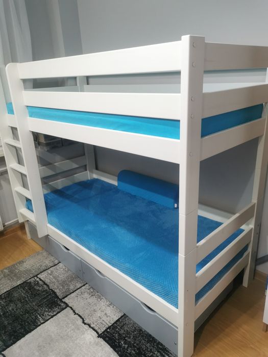 Łóżko piętrowe 180x80 z materacami