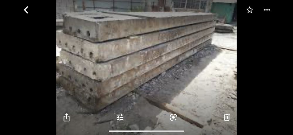 Плити перекриття 6.3/1.2, 5.8/1.2 блоки фундаментні, бій цегли, щебінь