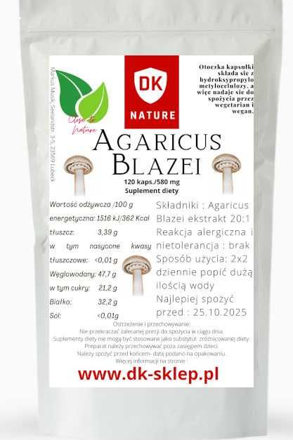 Agaricus Blazei 120 kaps. 580 mg