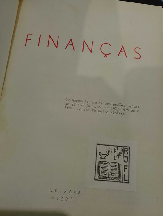 Finanças - Prof. Dr. Teixeira Ribeiro (1974)