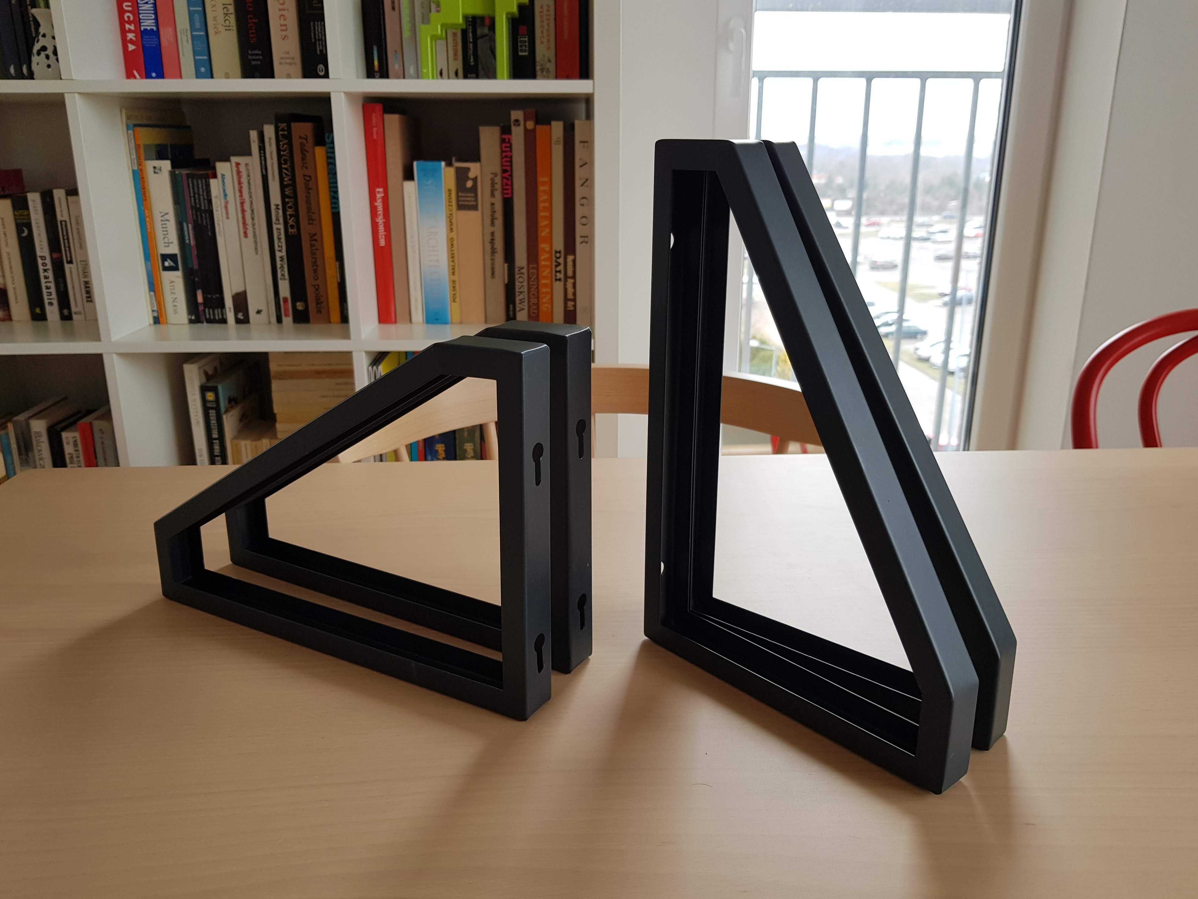 Ikea Ekby Lerberg 4szt. czarny wsporniki do półek loft wspornik półka