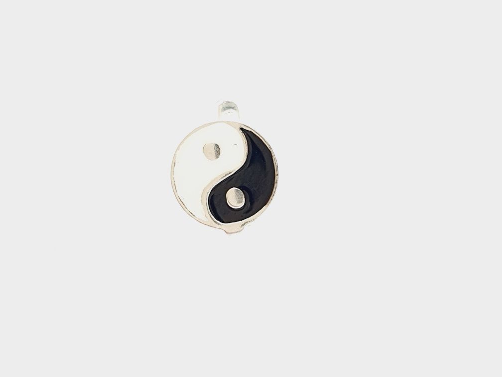 Kolczyki srebrne pr.925 yin yang