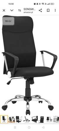 Ergonomiczne krzesło biurowe Songmics
