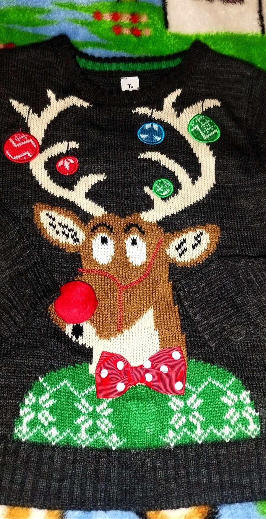 Новогодняя новорічна кофта кофточка светр на мальчика р.104 4г.