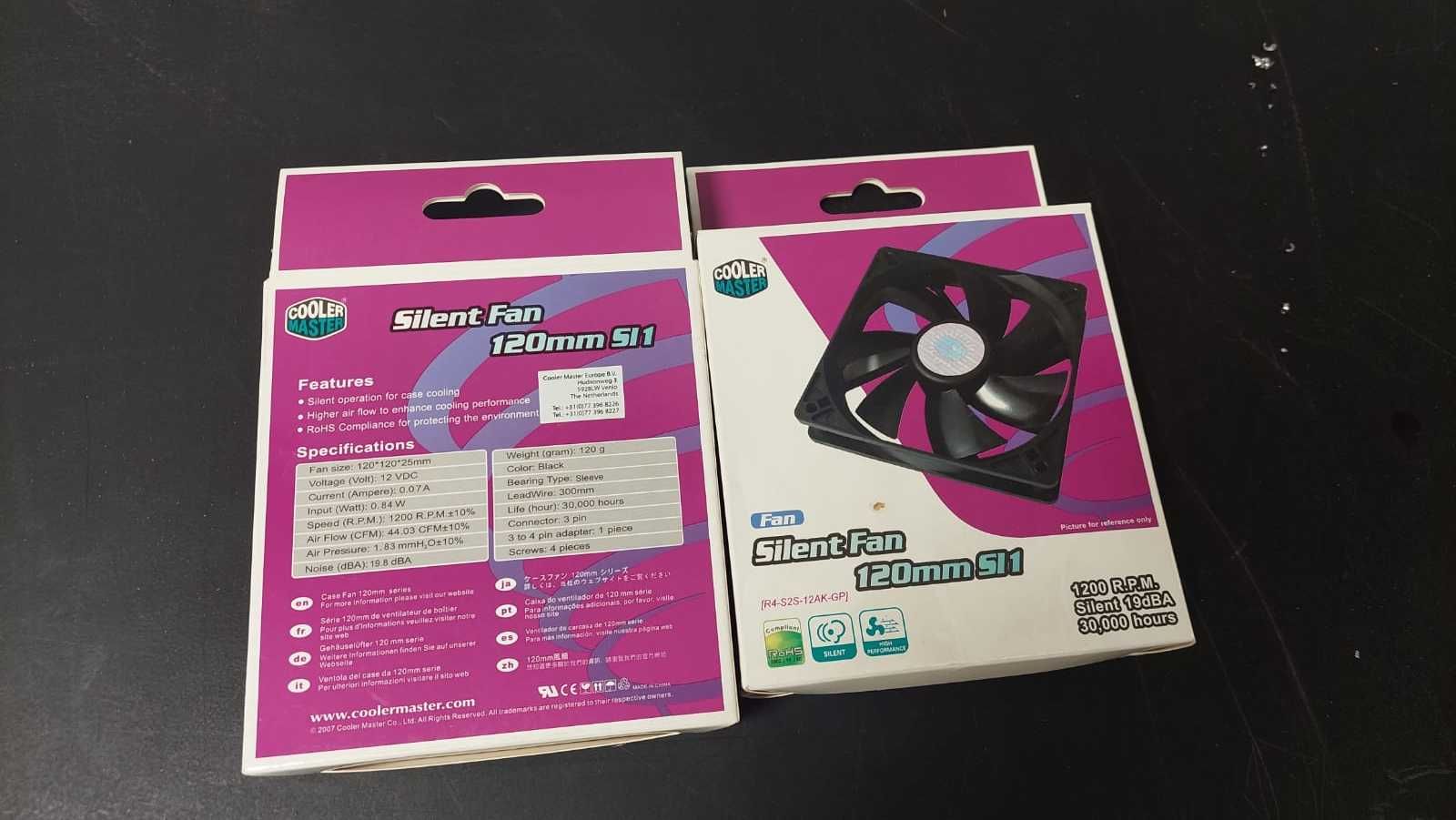 2 unidades - Ventoinha Silenciosa 120mm SL1 - Cooler Master