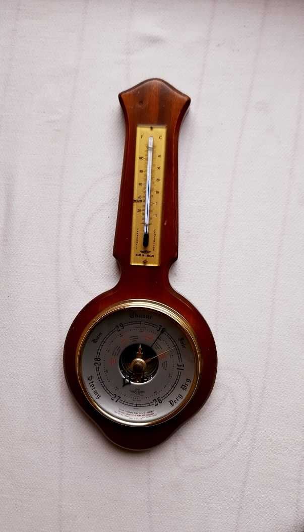 Barometr z termometrem anglik.