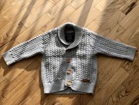 Sweterek Sweter Cardigan szary Cool Club rozmiar 74 stan idealny!