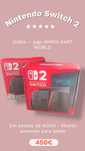 Consola Nintendo Switch 2 + Mario Kart World.
Vendo consola Ninte
