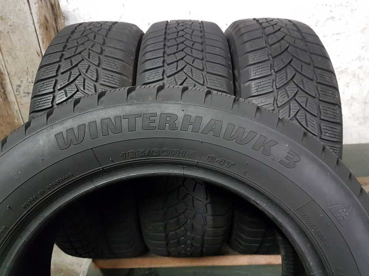 Cztery Opony zimowe 185/60R15 6mm Firestone Winterhawk 3