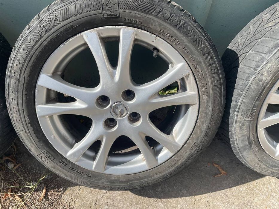 диски мазда 2 r16 4x100 et50 6.5j цо vag 57.1 резина 195/55