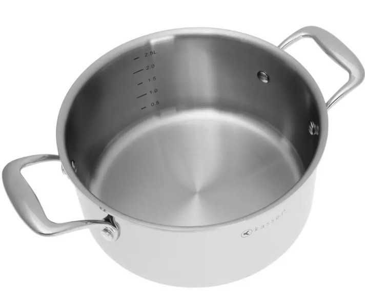 PROFESJONALNY Komplet Garnków KASSEL 10el. MAX Pojemność 5.4L