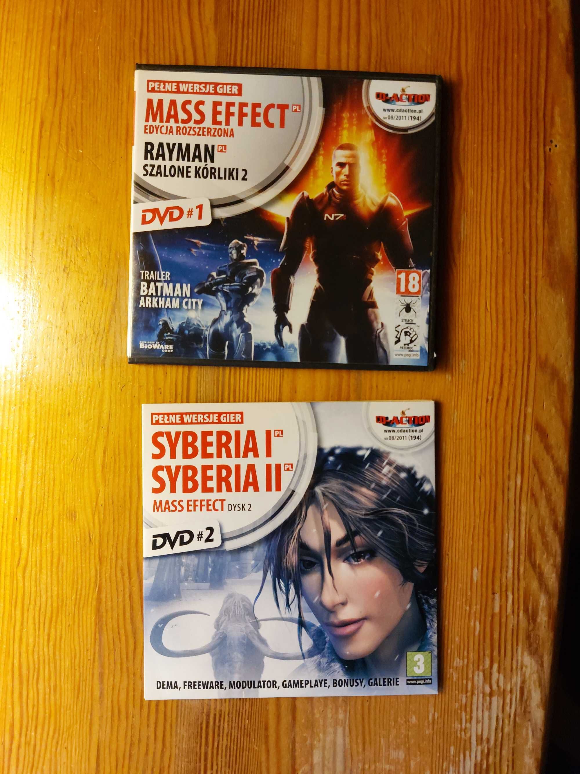 Mass Effect Edycja Rozszerzona/Syberia I+II/Rayman PC STAN IDEALNY