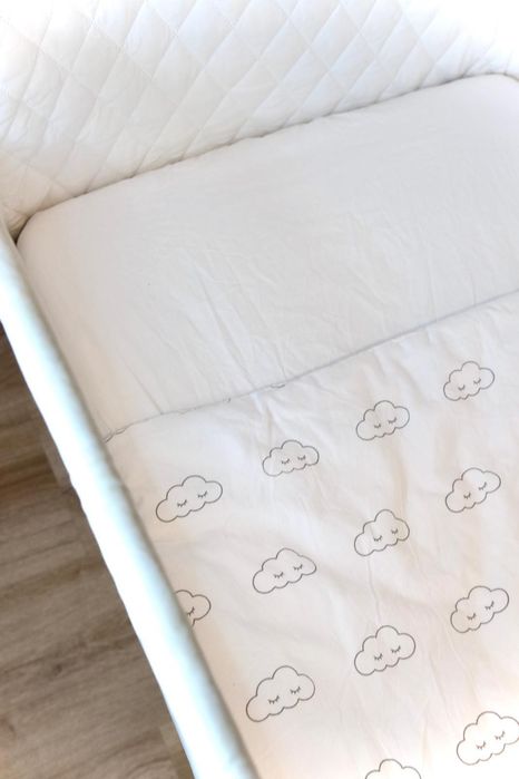 Berço Asalvo Co-Sleeping Nuvens Cinza (Next2me)