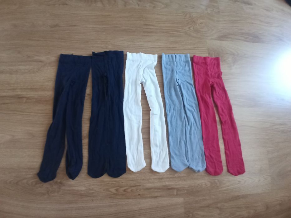 Zestaw 5 szt. Rajtki rajstopy 122/128 prążki