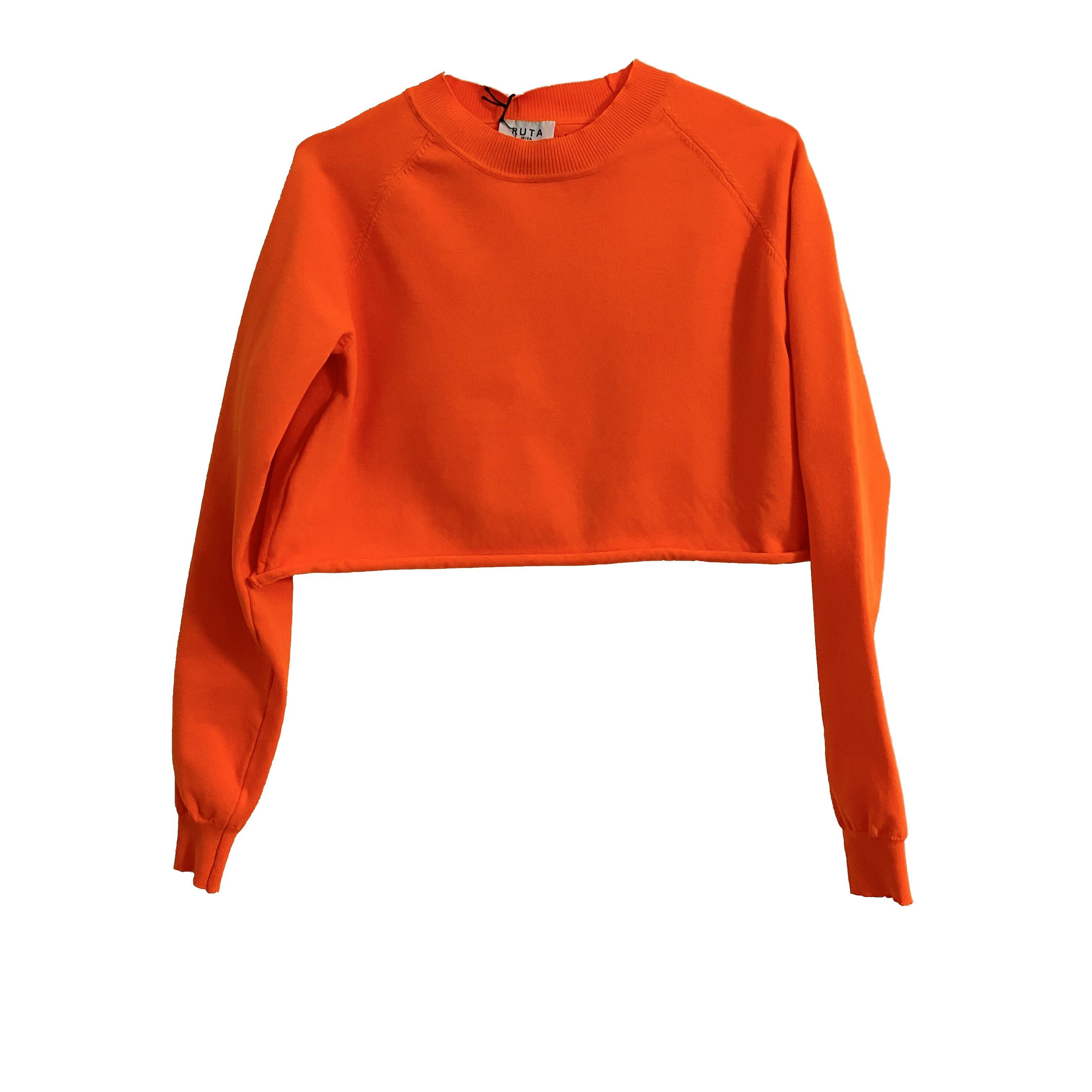 Cropped sweater laranja eléctrico