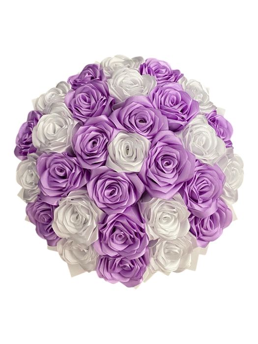 Цветочные композиции из атласных лент