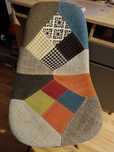 krzesło skandynawskie retro vintage patchwork oryginał
