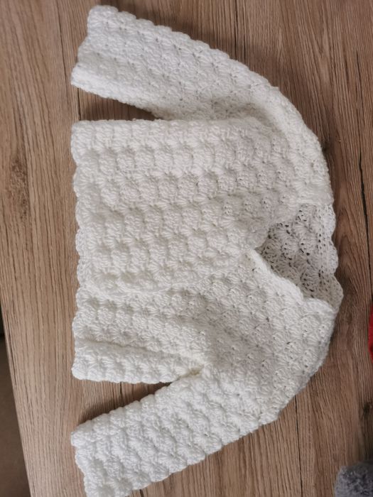 Komplet Sukienka na chrzest ręcznie robiona