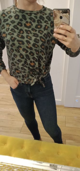 Sweterek damski panterka  bluza S M super fasone