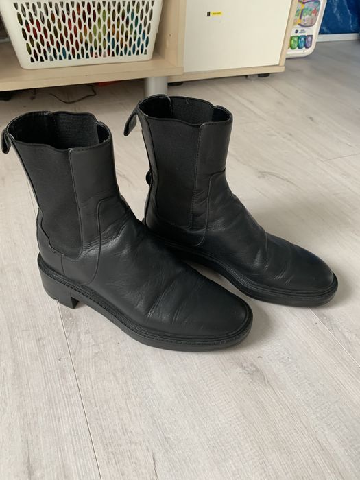 Botki sztyblety kozaki Zara r. 36 skóra naturalna skórzane