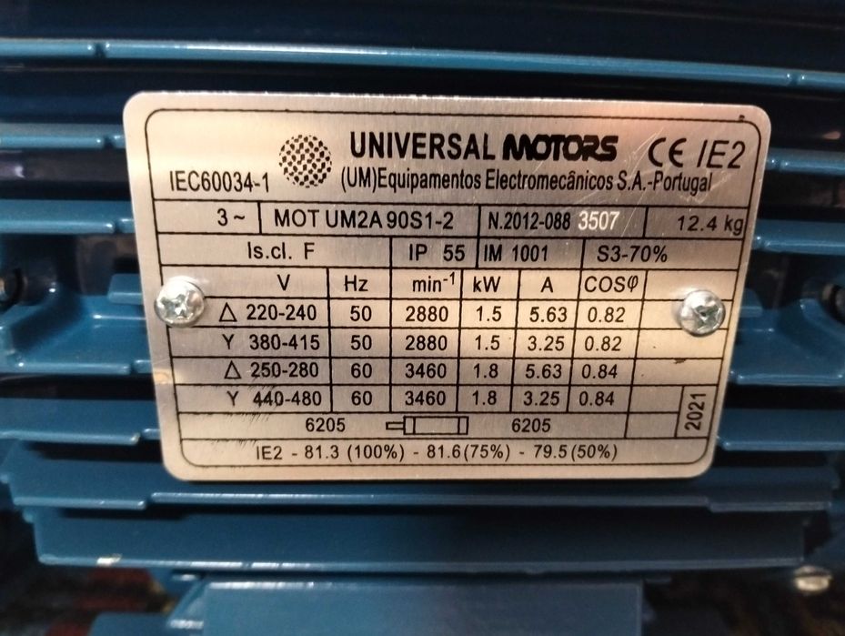 Motor eletrico trifasico 1.5kw novo