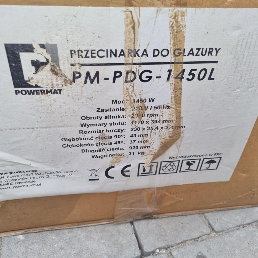 Przecinarka do glazury, nowa  PM - PDG - 1450L