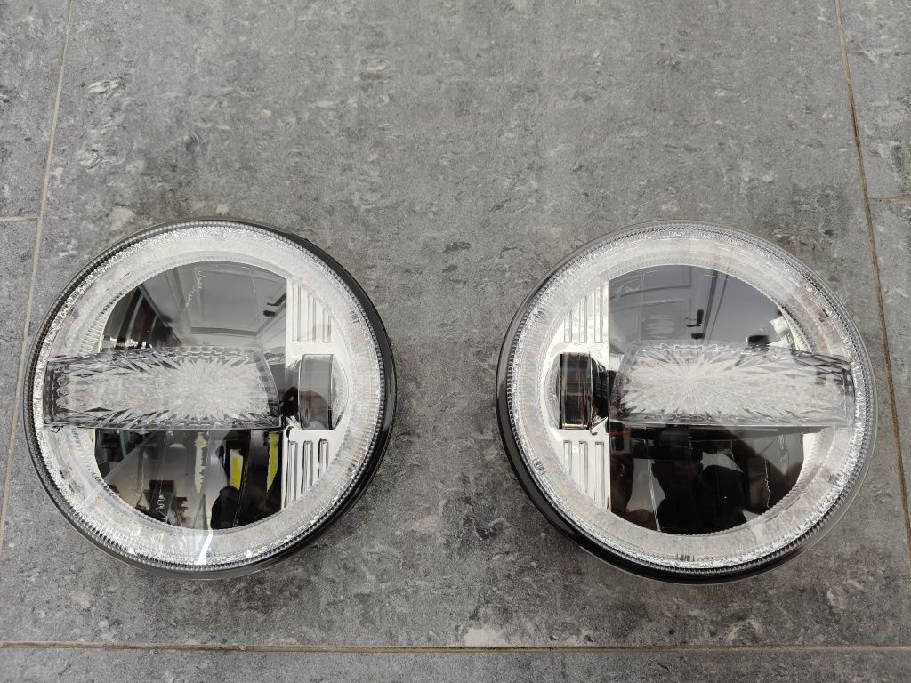 Lampy reflektory LED 7 cali przód  Jeep Wrangler JK JL Homologacja EU