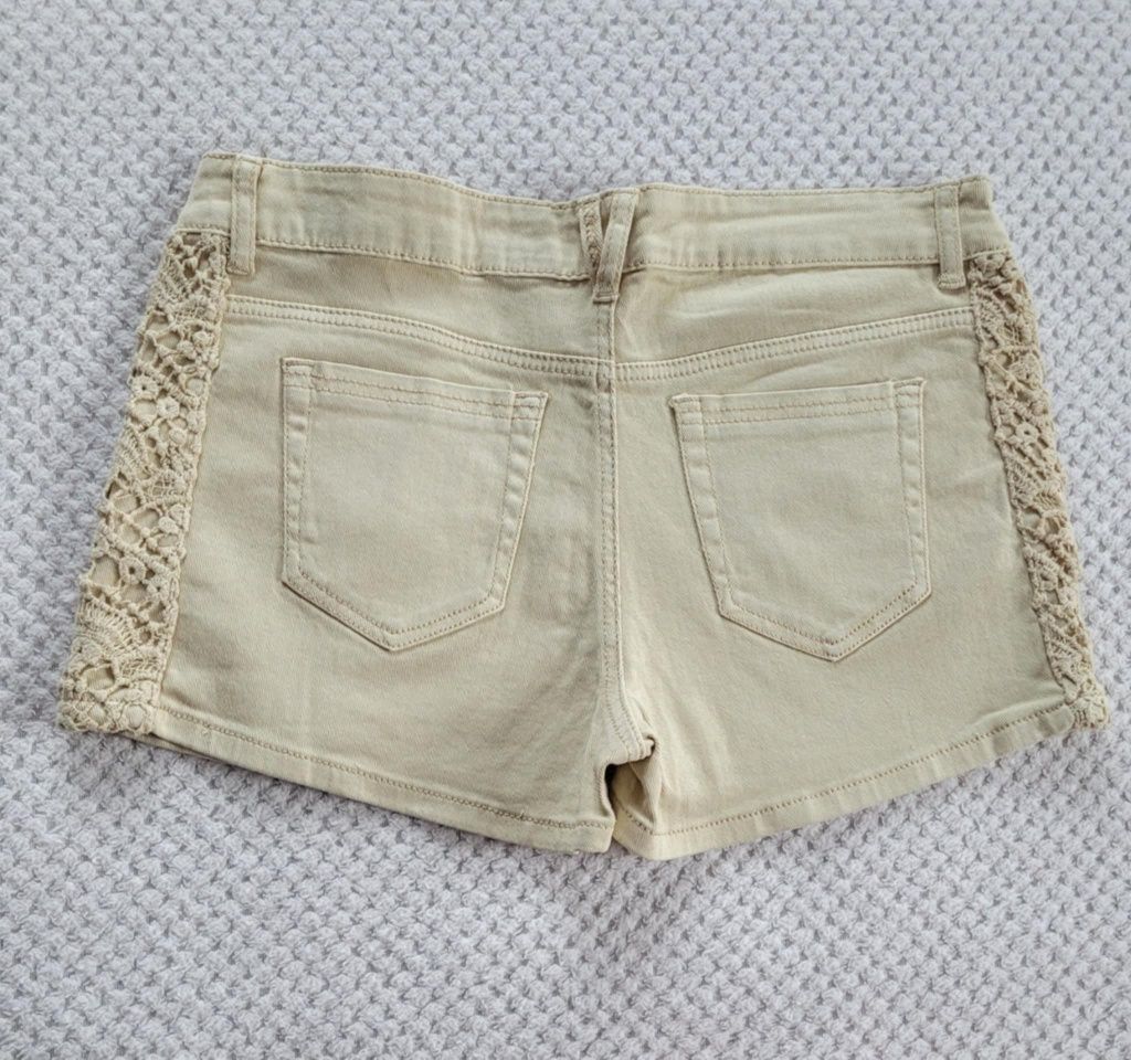 Nowe spodenki szorty damskie z koronką na bokach bawełna plus size 44