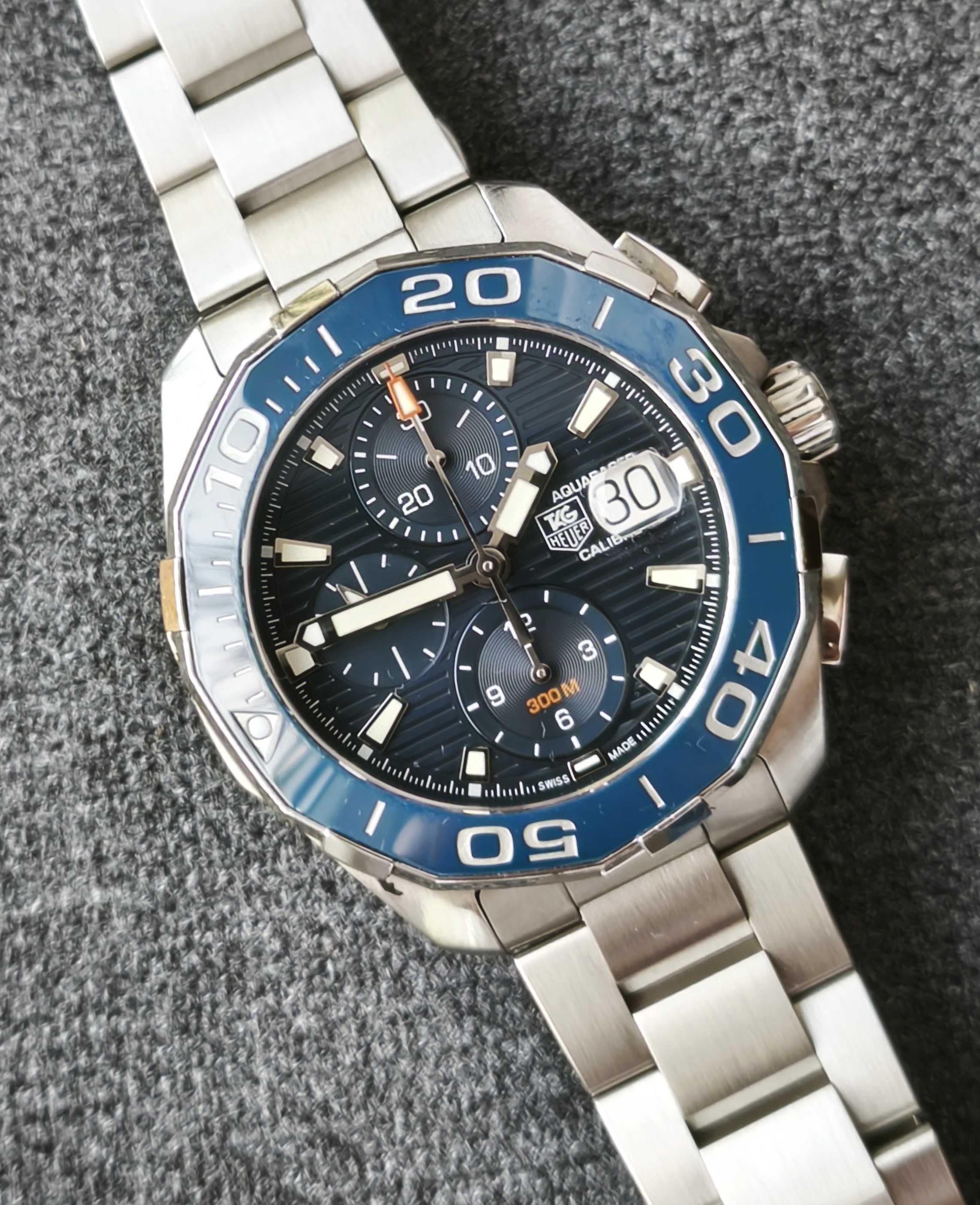Tag Heuer Aquaracer 300M, bransoleta, pełny zestaw
