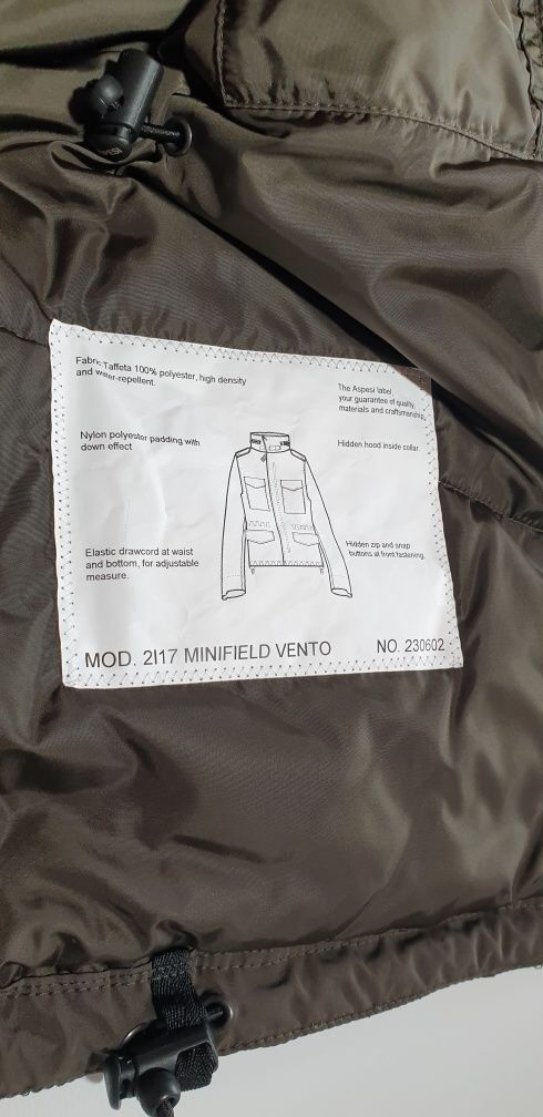 M65. Куртка ASPESI M65. Стиль мілітарі .Minifield Vento.
