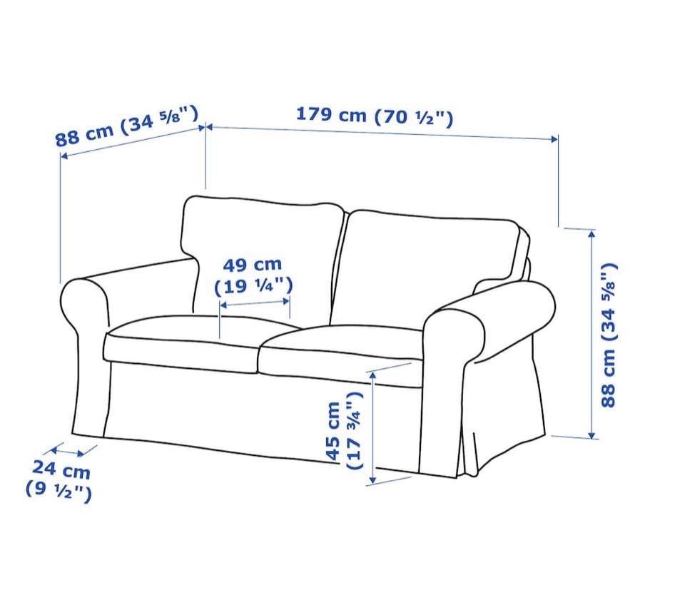 Sofá-Cama Bege 2 lugares IKEA