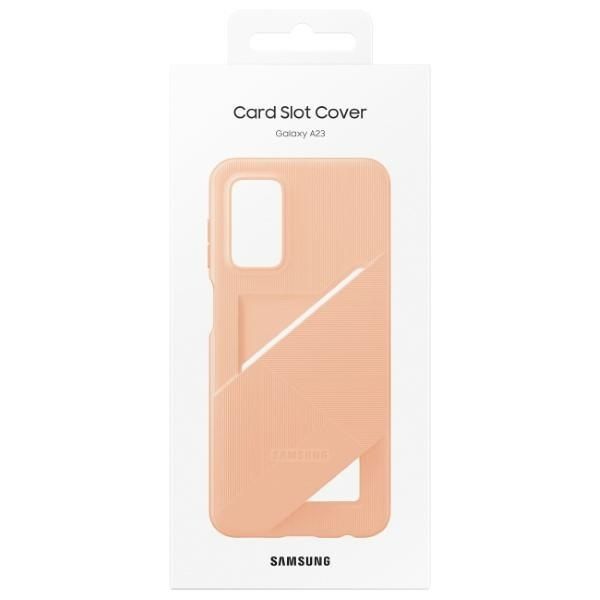 Etui na Samsung A23 5G w Kolorze Brzoskwiniowym z Gniazdem na Kartę