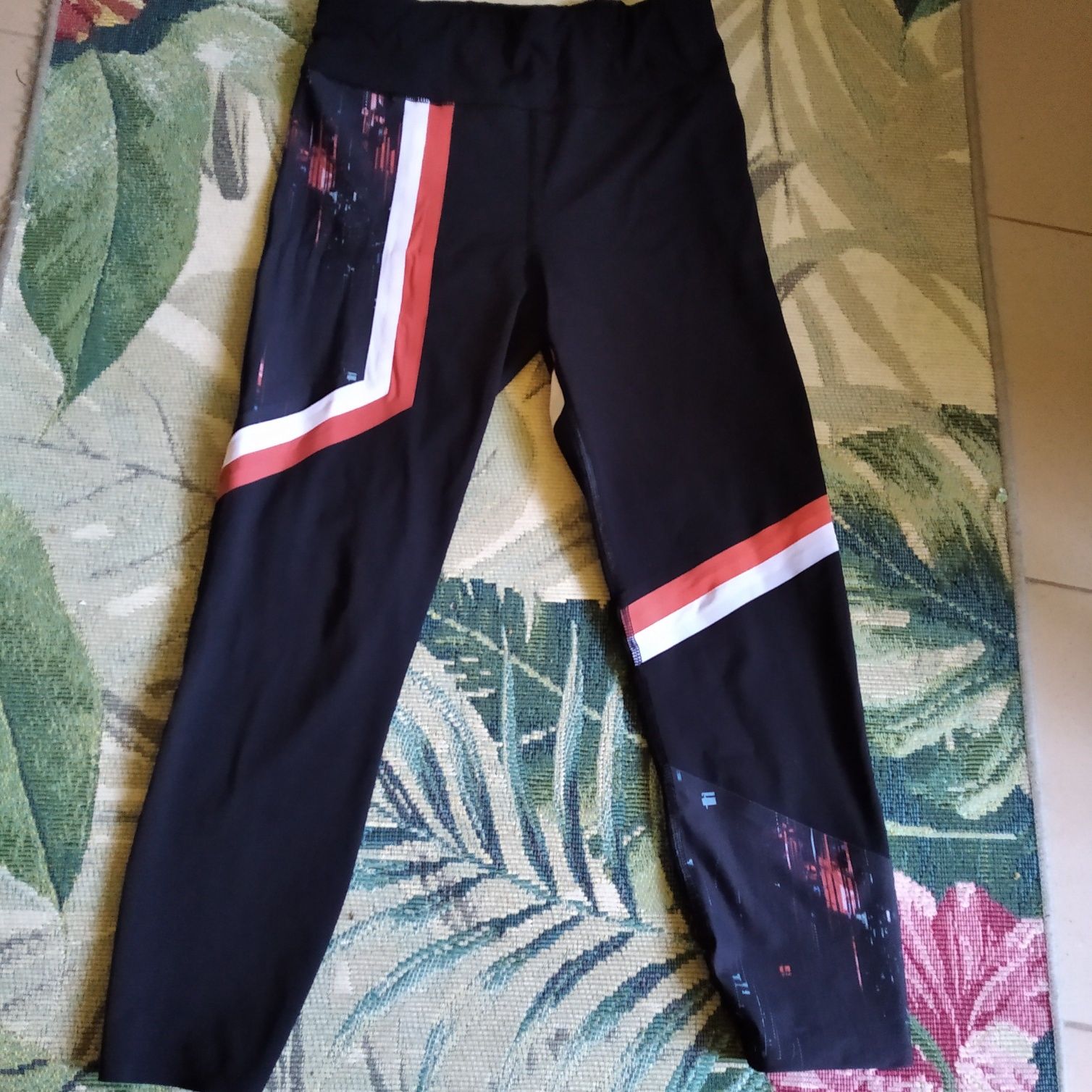 Legginsy damskie 3/4 rozmiar XL treningowe