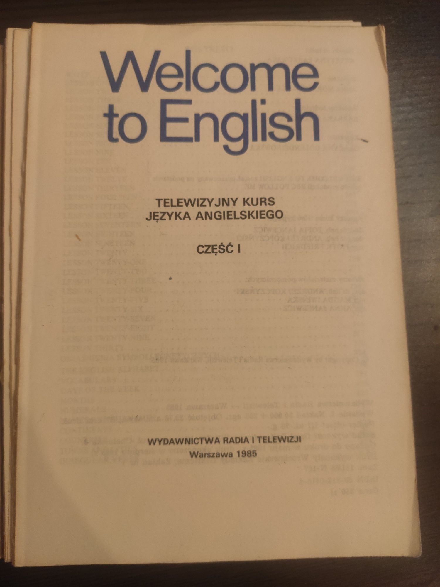 Welcome to English 1985